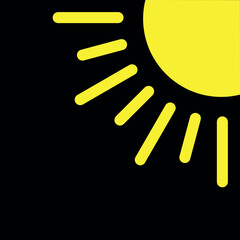 Abstract sun icon. A symbol of warmth and light. Stylized sun with rays. 