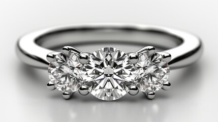 Jewelry ring on a white background (high resolution 3D image