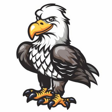 a cartoon of a bald eagle