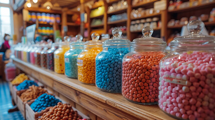 Candy Shop.  Tasty Snacks and Sweets