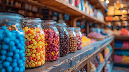 Fototapeta na wymiar Candy Shop. Tasty Snacks and Sweets