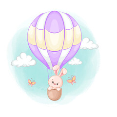 Illustration for baby postcard 