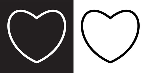 Heart icon vector. Love icon sign symbol in trendy flat style. Heart vector icon illustration isolated on black and white background