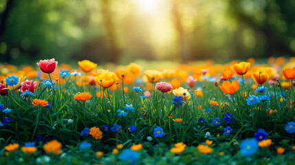 Fototapeta premium Colorful Springtime Background
