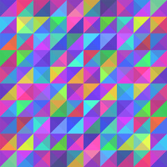 Fototapeta premium Abstract polygonal pattern of triangles. Geometric colorful mosaic background