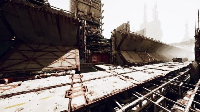 Old abandoned post-Soviet coal power plant