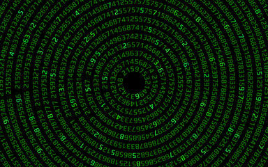 Abstract technology background with binary computer code. Digital Matrix. Vector illustration