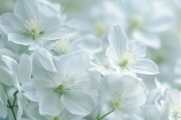 white flowers in the garden - obrazy, fototapety, plakaty