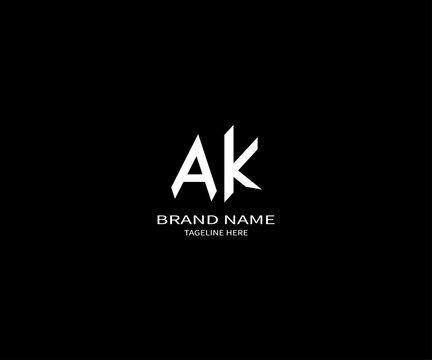 AK letter logo Design. Unique attractive creative modern initial AK initial based letter icon logo