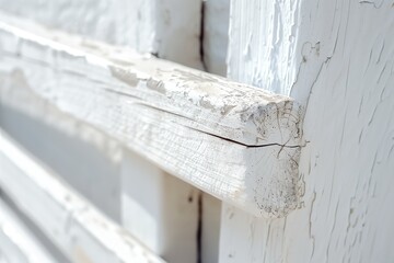 white wood fence - obrazy, fototapety, plakaty