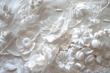 Fototapeta na wymiar elegant white flowers display