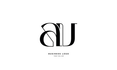 AU, UA, A, U, Abstract Letters Logo Monogram