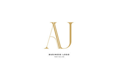 AU, UA, A, U, Abstract Letters Logo Monogram