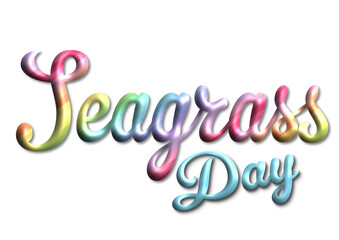International Seagrass  day, rainbow, vector graphics for posters, cards, postcards, invitations, banners, advertising, multicolor	