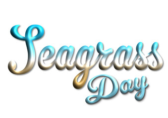 International Seagrass  day, light blue, vector graphics for posters, cards, postcards, invitations, banners, advertising, multicolor	