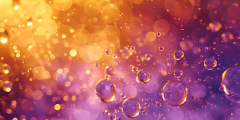 Obraz na płótnie Canvas Abstract purple and orange water background. Liquid close-up. Image for packaging design, wallpapers, posters. Banner with copy space.