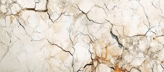 This close-up shot showcases a wall with prominent cracks running through its surface. The texture...