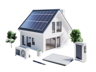 The concept of a modern smart home.