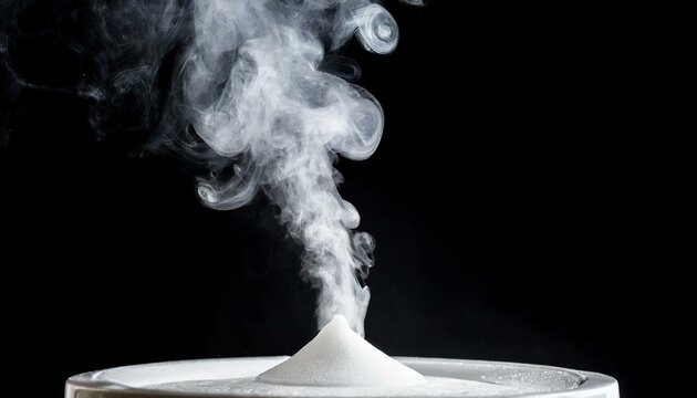 Gros plan sur de la vapeur ou un brouillard de fumée blanc abstrait s'élevant au-dessus. gou