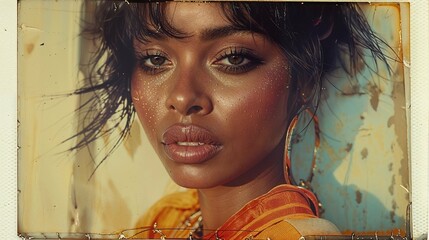 Polaroid portrait of a woman 