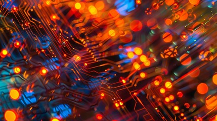 Close Up of a Computer Circuit Board