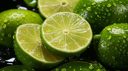 Lime  with Water Droplets