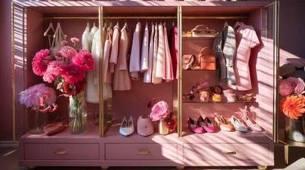 Fototapeten Luxury Chic Collection.  Pink Couture.  Luxe Pink Panache Gallery... © EwaStudio