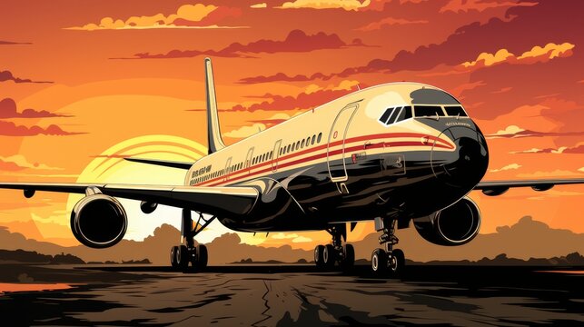 Airplane image as illustration
