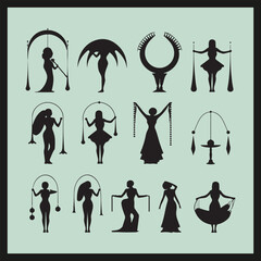 silhouettes of people illustration