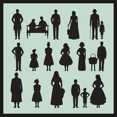 set of silhouettes