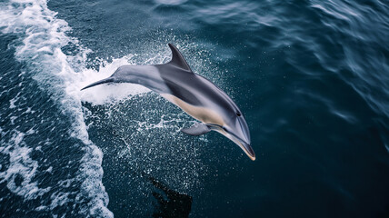 Dolphin Leaping Gracefully from Ocean Waves