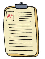 clipboard with paper