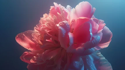 Foto op Plexiglas Uma rosa vermelha em plena floração capturada em um close com lente 50mm num suave e delicado registro © Alexandre