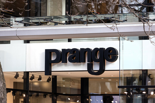 dusseldorf, nrw, germany - 15 02 2024: a prange store sign