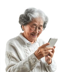 lady using a smartphone