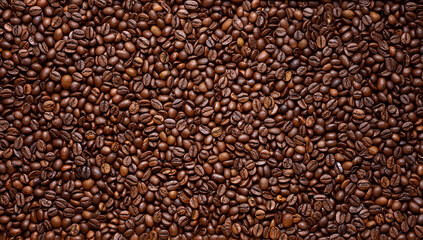 Coffee beans Background. Roasted coffee beans background texture