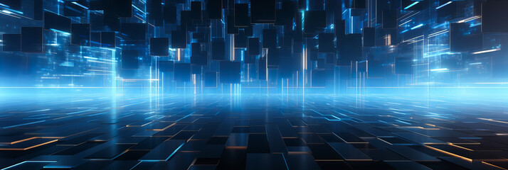 Blueprint for Digital Evolution. A Futuristic Digital Symphony. Abstract Network