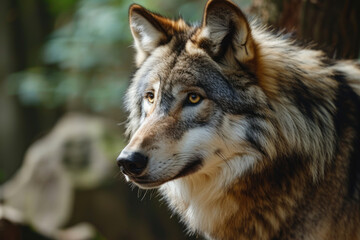 Fototapeta premium grey wolf portrait