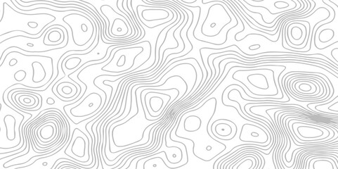 Vector seamless topographic map background. Topographic map lines contour background. Modern design with White background topographic wave curve pattern design.	