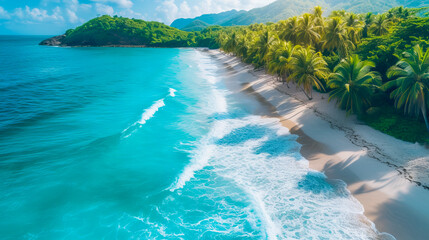 Fototapeta na wymiar Landscape of Relaxation. Tropical Dreams