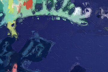 Oil paintings and various flowers, marine creatures, and frogs are beautiful