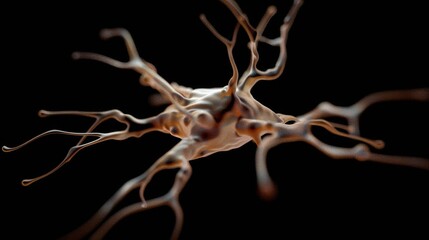 A 3D rendering of a nerve cell