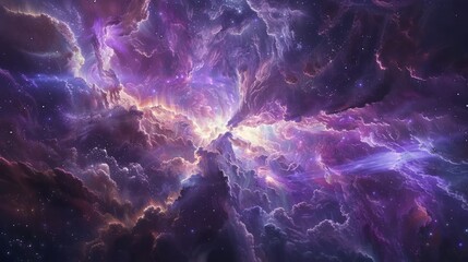 Cosmic clouds, stars, gaseous, for outer space theme science background, Giant deep space expansion and massive cosmic event - obrazy, fototapety, plakaty