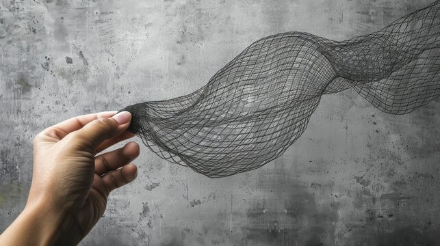 A hand drawing a safety net, depicting protection and security offered.