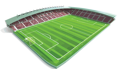 Fototapeta premium Soccer Stadium Field Scenery Vector Illustration Gra