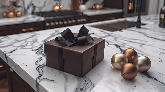 Faux Leather Elegance: Diary on Quartz Surface