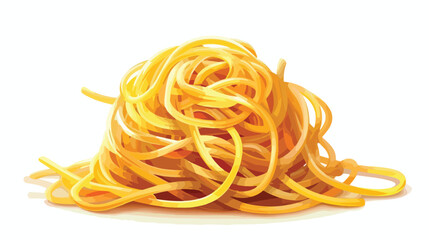 Spaghetti Italian Food Isolated on White Background