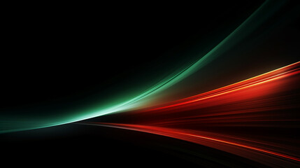 Fototapeta na wymiar Green and Red line digital background. Red wave. Green wave
