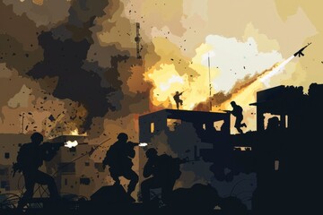 Insurgents launching mortar attacks on a civilian population