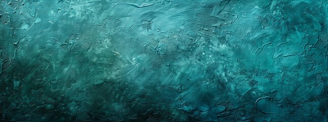 dark blue and green background, vintage marble textured wall, plaster and paint brush strokes on an aged surface - obrazy, fototapety, plakaty